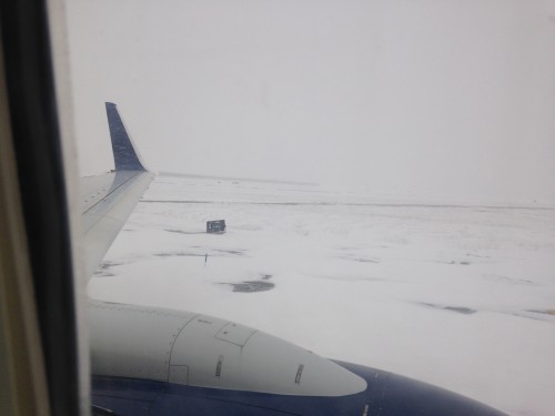 Landing in the New York Snow