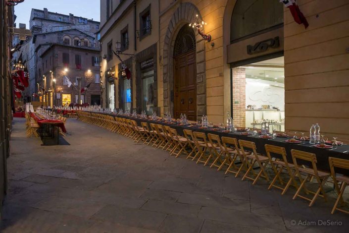 Dinner In The Street, Palio, Siena, Italy