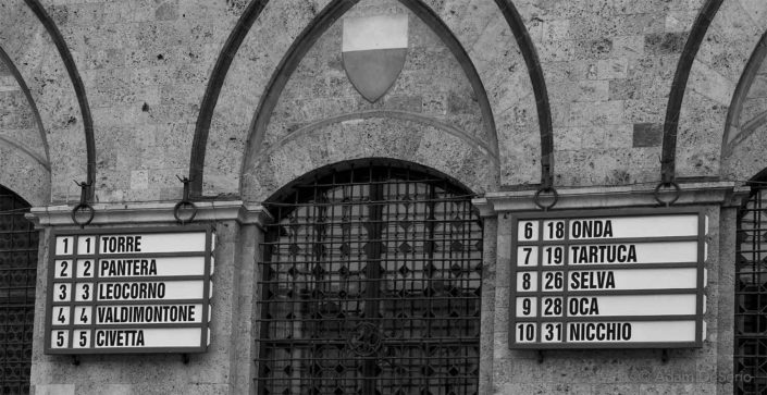 Lottery Board, Palio, Siena, Italy