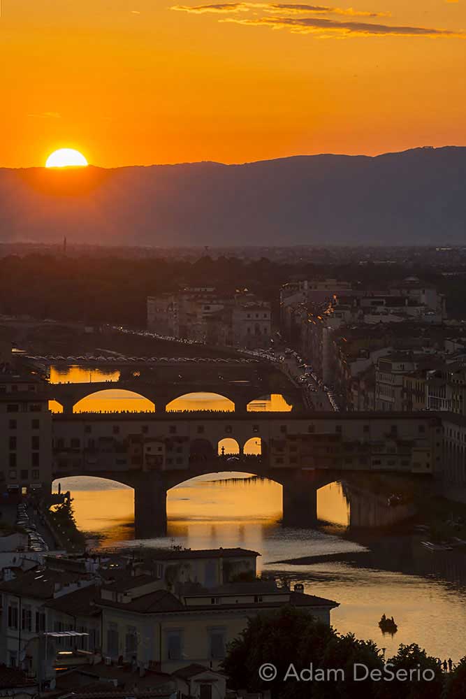 Sunset On The River Florence, Italy