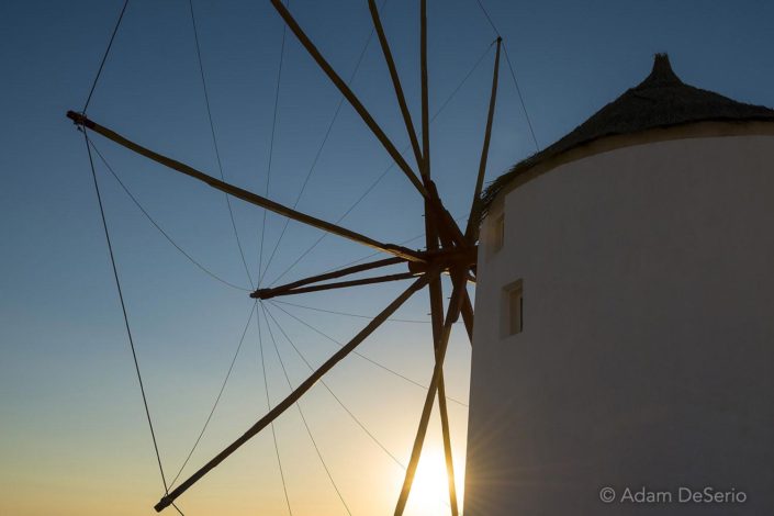 Windmill Sunset Wide, Santorini