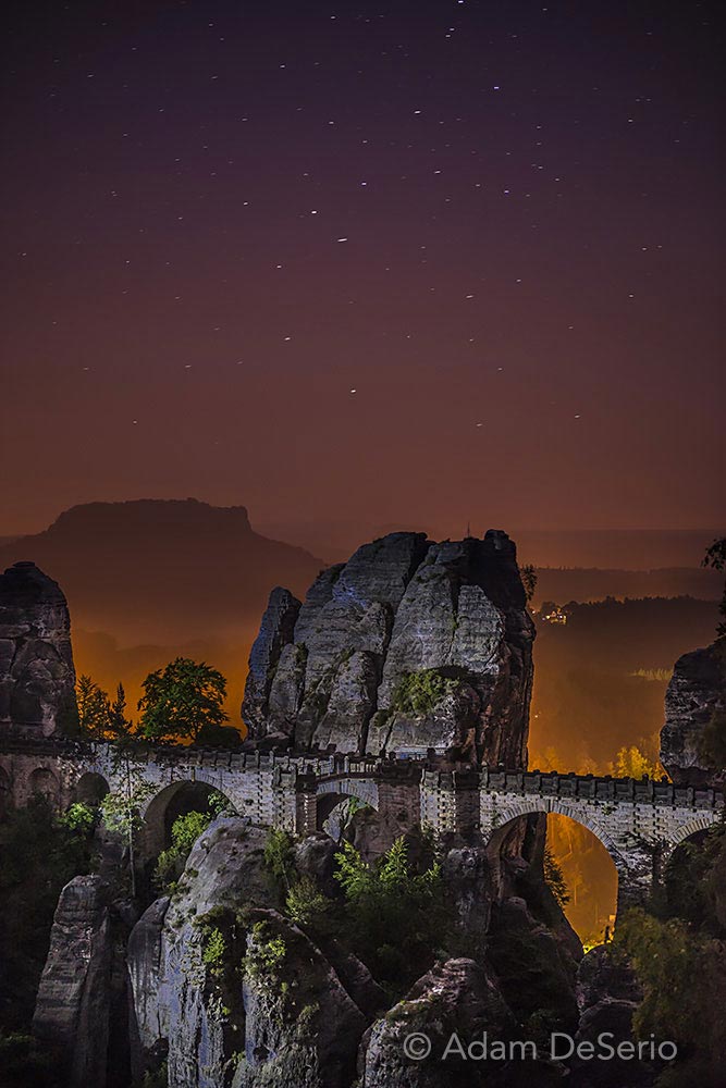 Bridge Of Bastei At Night, Germany