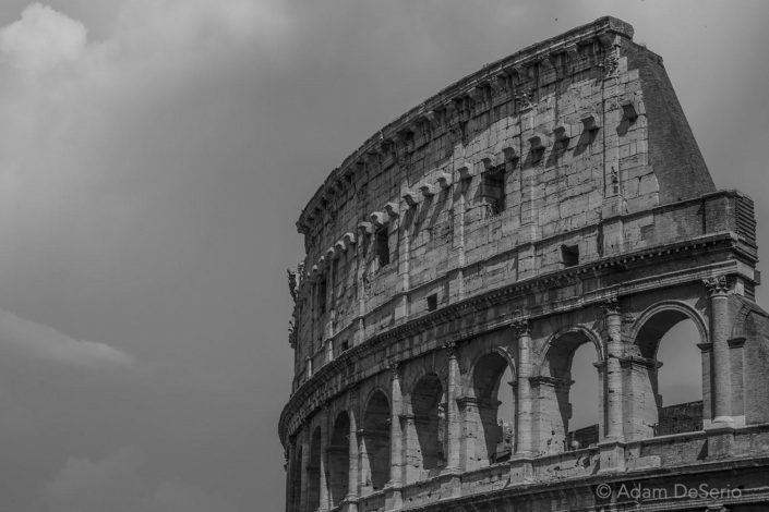 Colosseum Black And White, Rome, Italy